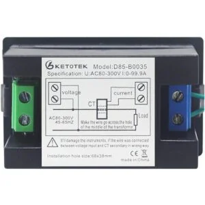 KETOTEK Amperímetro digital Voltímetro AC 80V300V 100A