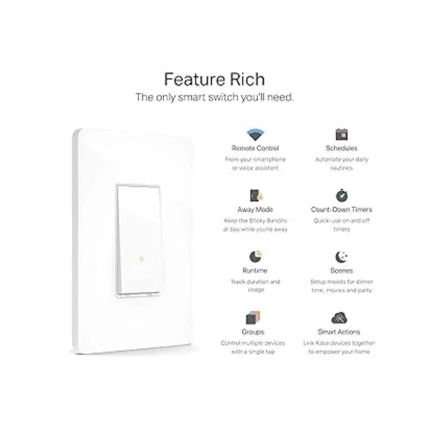 Interruptor de luz inteligente WiFi de Kasa por TPLink
