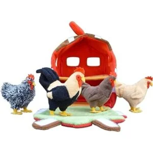 ADORE Playset de gallinero casa de las gallinas y gallos_2