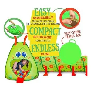 Carpa y túnel para niño con forma de oruga juego de 2_4