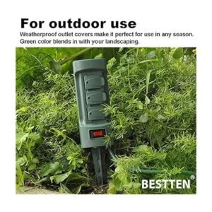 BESTTEN Regleta de alimentación para exteriores con