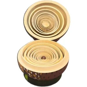 Moonmo Juego de 10 muñecas rusas de madera hechas a mano_4