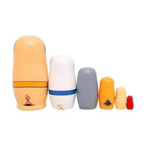 Moonmo 6 muñecas rusas de madera hechas a mano para anidar_5