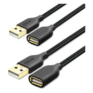 OKRAY Cable de extensión USB paquete de 2 unidades de 6