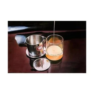 Prensa de filtros de café vietnamita. con inserto de rosca