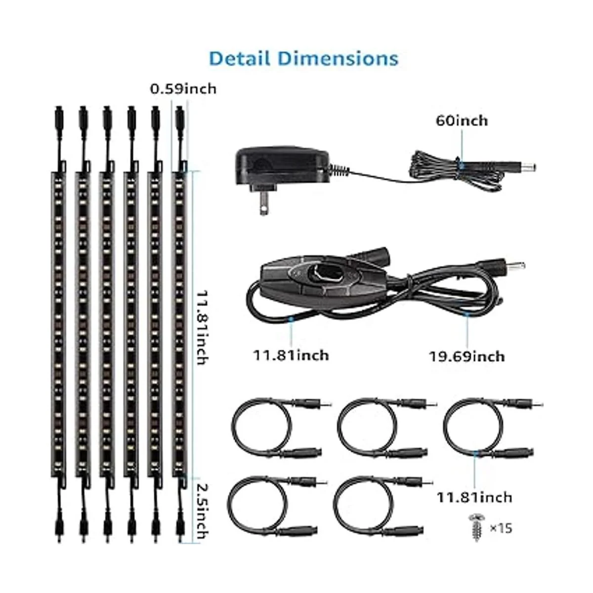 TORCHSTAR kit de iluminación LED segura 6 barras de luz_6