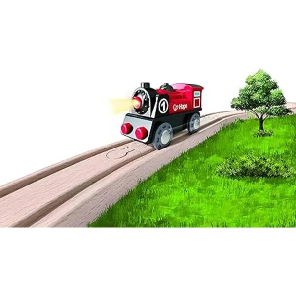 Hape Motor de ferrocarril de madera número 1 para niños