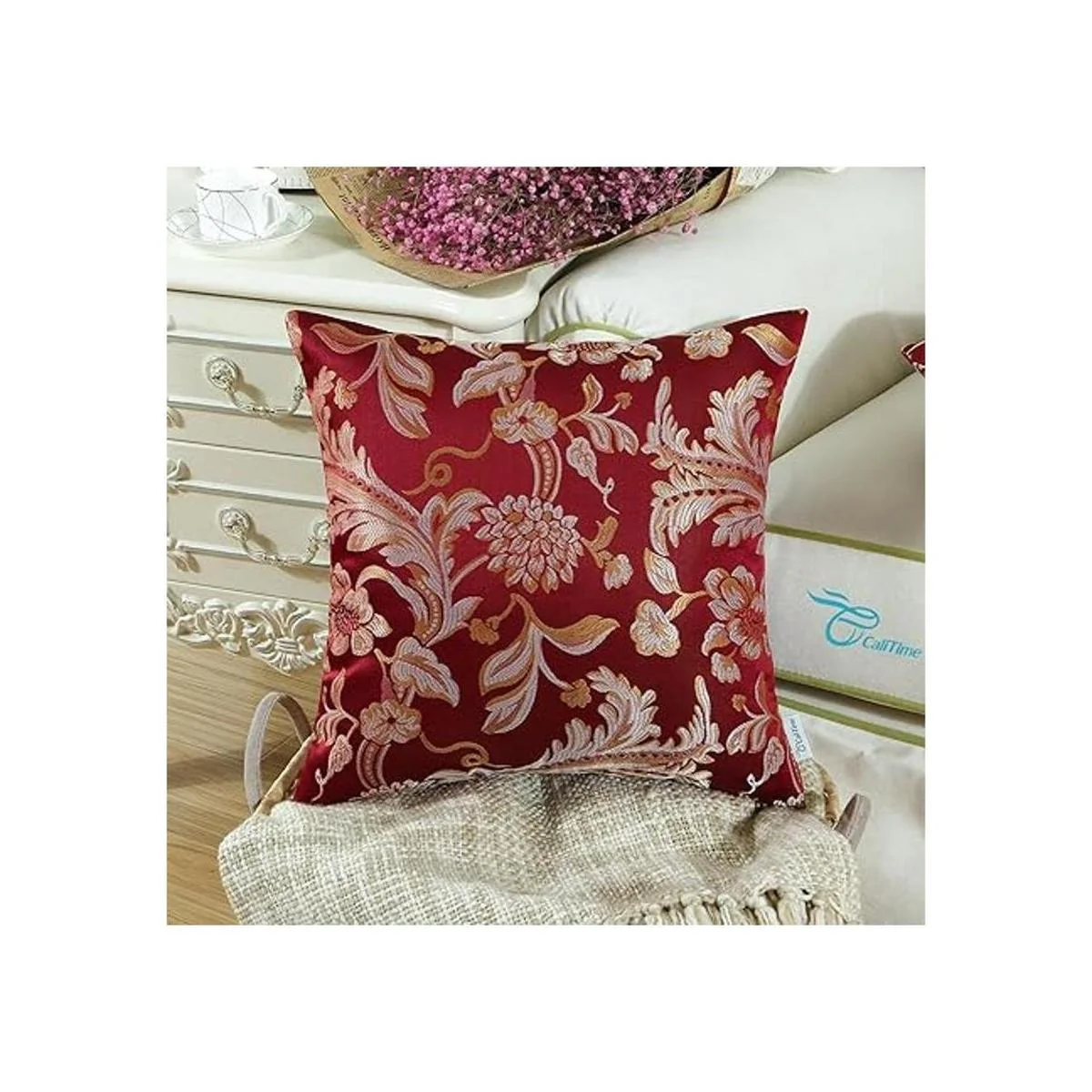 CaliTime Juego de 2 fundas de lona para cojines_3