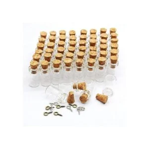 Healthcom Vials botellas de vidrio transparente para