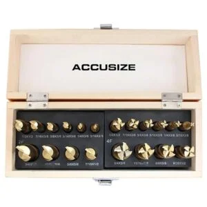 Accusize Industrial Tools Juego de fresas de extremo con