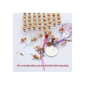 Healthcom Vials botellas de vidrio transparente para