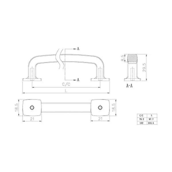 Richelieu Hardware BP863192143 Tirador de metal_4