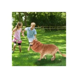 Rwm Disfraz de melena de león para perro peluca de_5