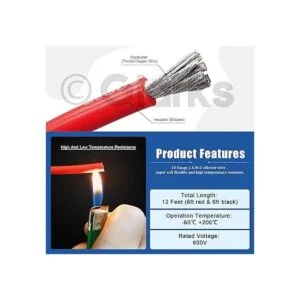 Glarks Alambre de silicona de alta temperatura de calibre