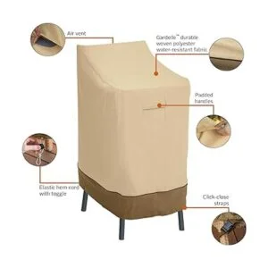 Classic Accessories Veranda Funda para silla y taburete