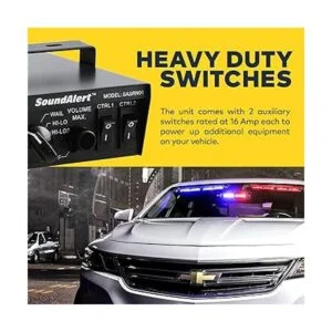 SoundAlert Sistema de sirena de policía de 12 V 100 W