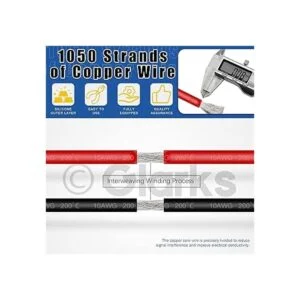 Glarks Alambre de silicona de alta temperatura de calibre