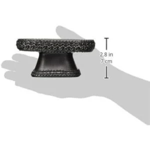 Avanti Linens Medallón Trenzado Plata y Jabonera de resina_5