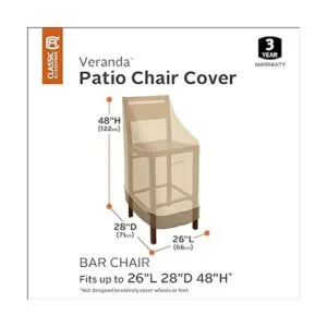 Classic Accessories Veranda Funda para silla y taburete