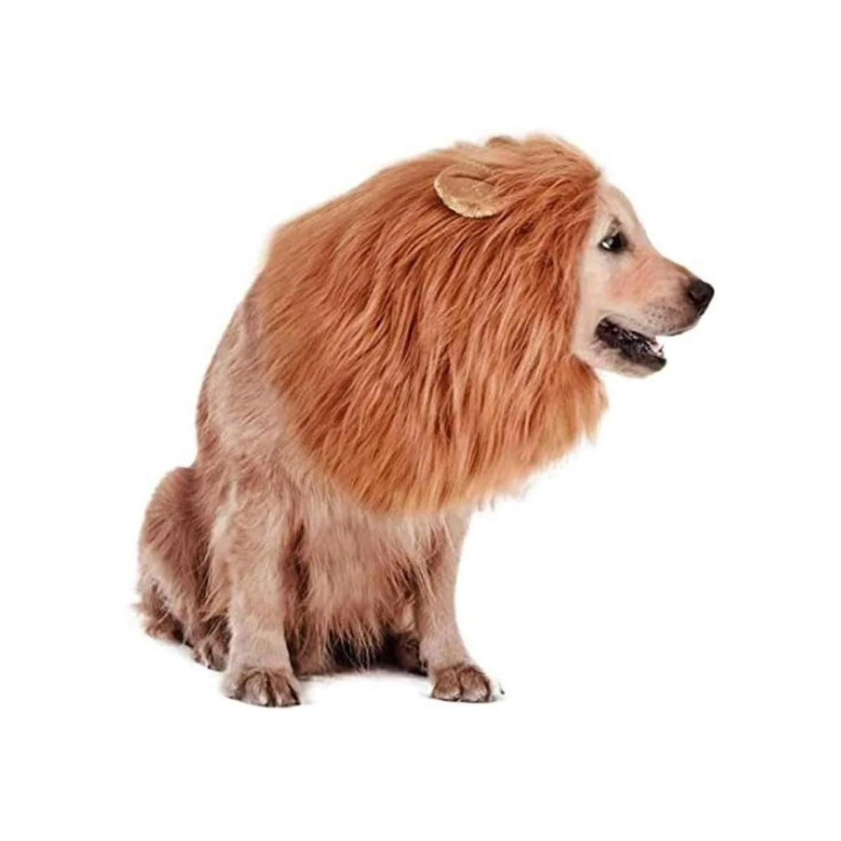 Rwm Disfraz de melena de león para perro peluca de_1