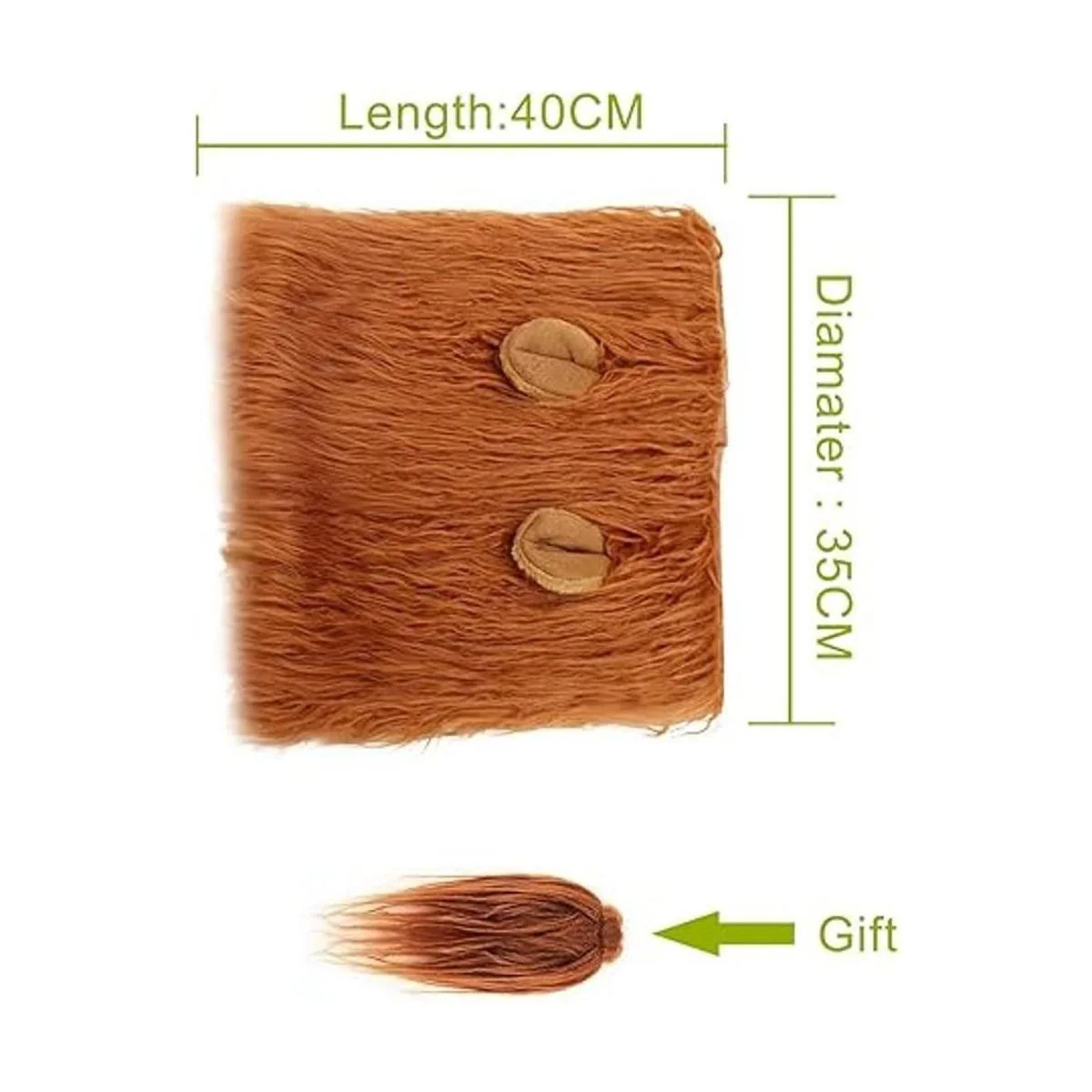 Rwm Disfraz de melena de león para perro peluca de_2