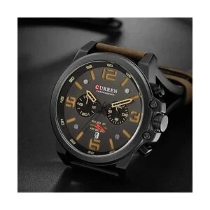 Relojes con correa de cuero para hombre cronógrafo_4