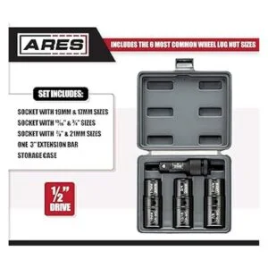 Set de 4 tuercas de neumáticos giratorias de 12_2