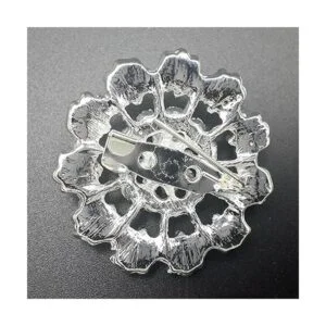 Juego de 24 broches de flores de cristal de diamantes de