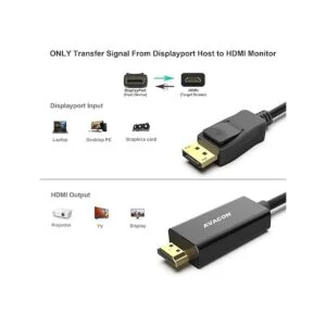 Cable DisplayPort a HDMI chapado en oro puerto de_2