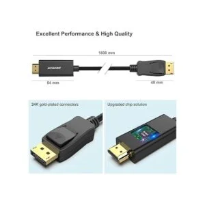 Cable DisplayPort a HDMI chapado en oro puerto de_6