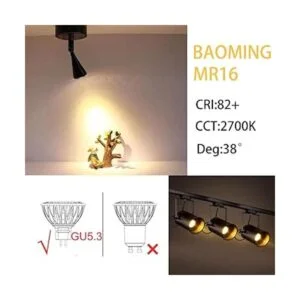 BAOMING MR16 Bombilla LED 5W equivalente a halógeno MR16_3