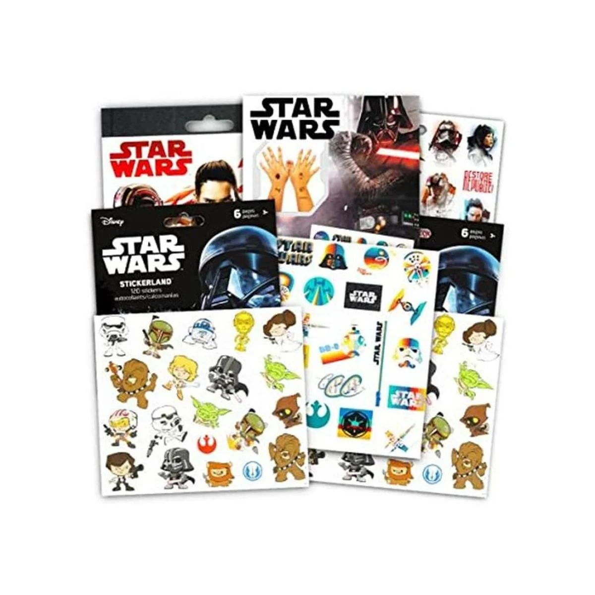 Dos paquetes de pegatinas de Star Wars 12 hojas con más_1