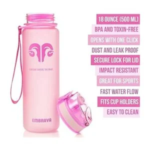 Botella de agua para deportes ecológica y sin BPA con_2