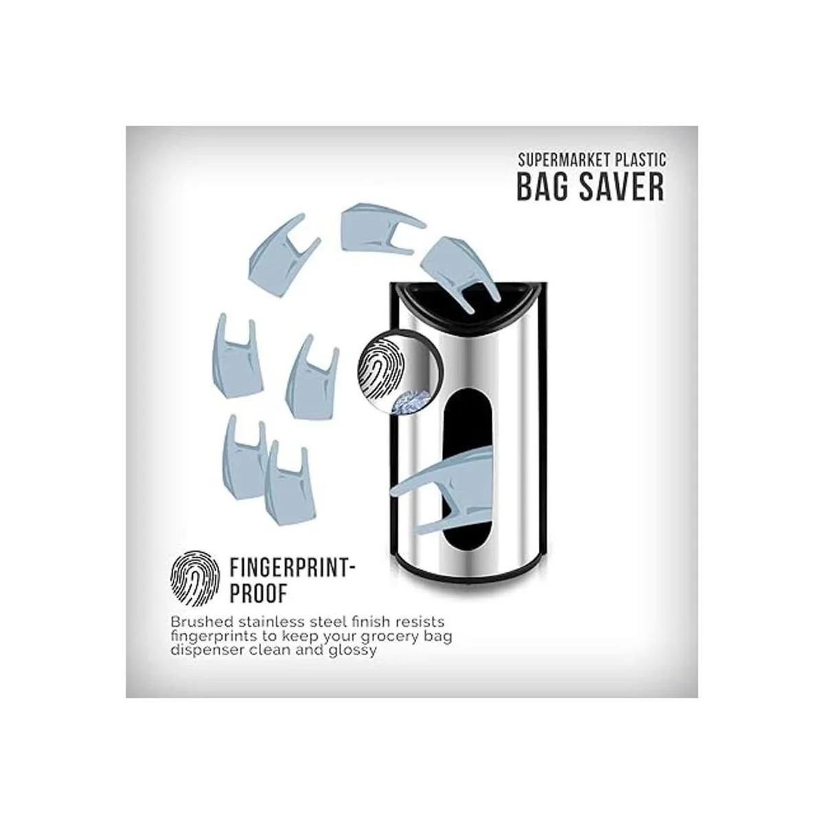 Soporte para bolsa de comestibles protector y