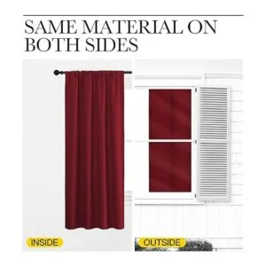 NICETOWN Cortinas opacas con bolsillo para barra 42_4