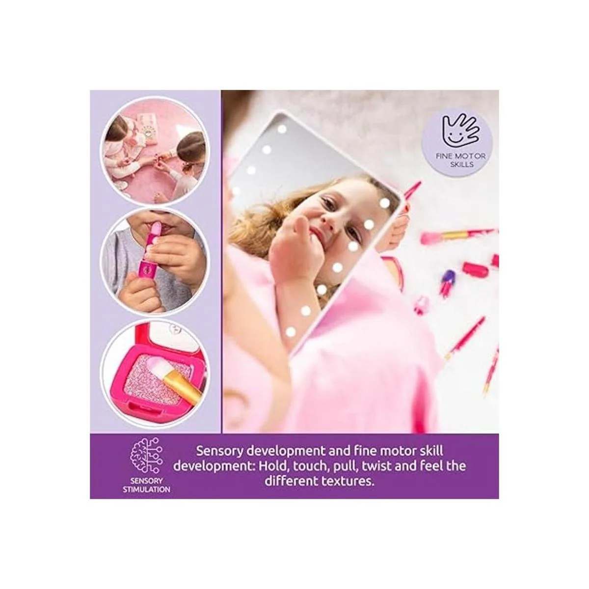 Juego de maquillaje ideal para niños. fabricado con_4