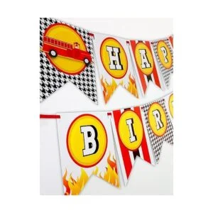 Bombero fiesta feliz cumpleaños Banner_1