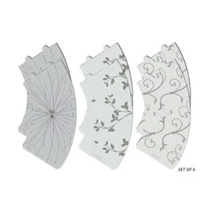 Royal diseños Vellum tulipas de vidrio de vino Multi