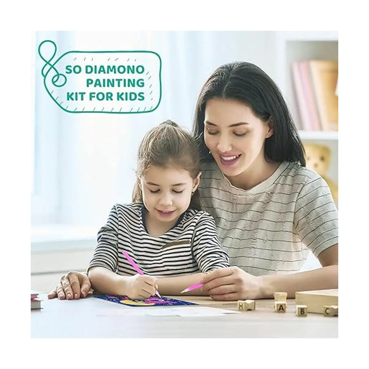 JLHANT Juego de 4 piezas de pintura de diamante 5D para