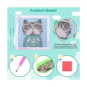 JLHANT Juego de 4 piezas de pintura de diamante 5D para