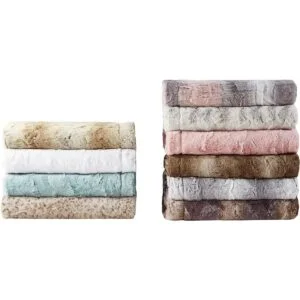 Madison Park Zuri Manta de piel sintética de gran tamaño