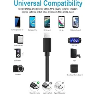 Cable micro USB cable de carga extra largo para_2