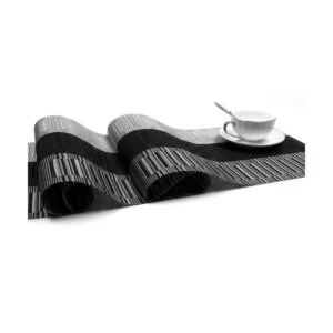 SHACOS Caminos de mesa de vinilo tejido lavables para_3