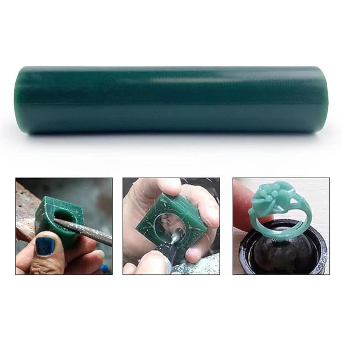 PHYHOO Tubo de cera de talla verde para molde de anillo_2