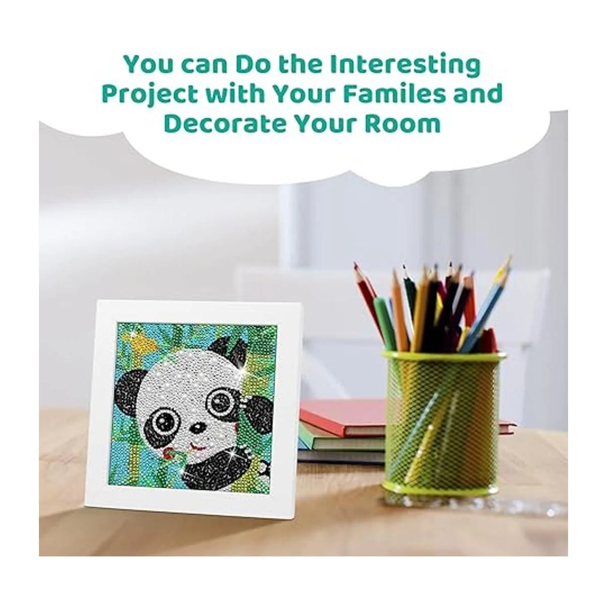 JLHANT Juego de 4 piezas de pintura de diamante 5D para