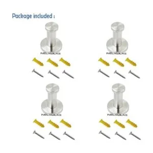 NELXULAS Ganchos cortos de acero inoxidable cepillado para_2