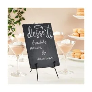 Minitablas de pizarra para servir quesos. Charolas de