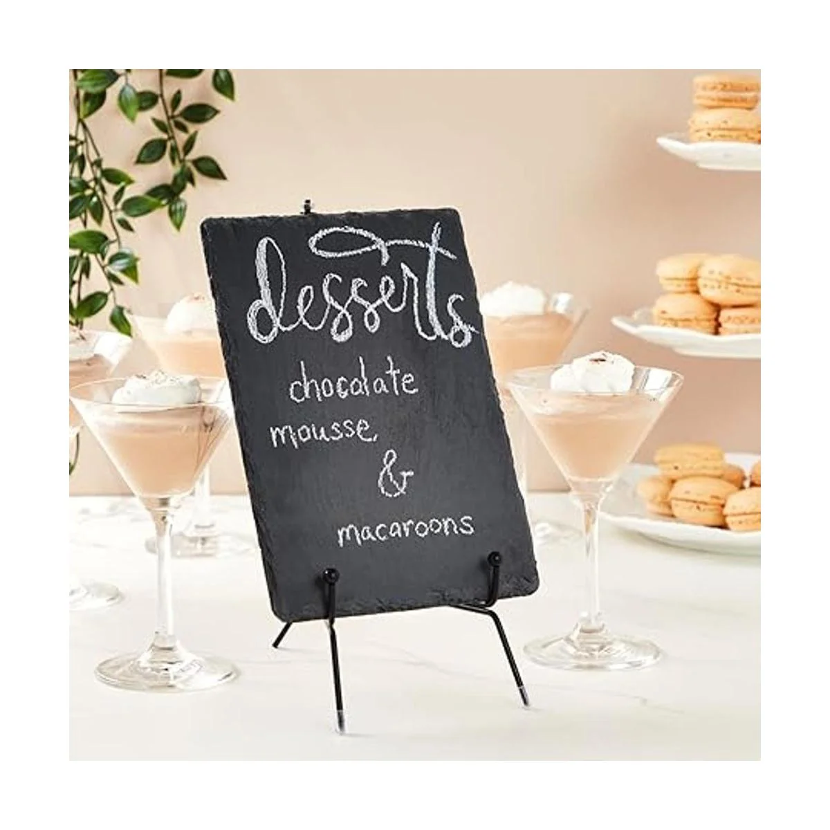 Minitablas de pizarra para servir quesos. Charolas de