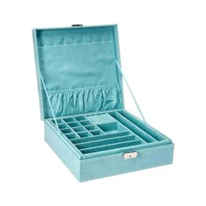 Joyero organizador de dos capas de fibra con visualización_1