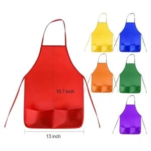 12 paquetes con 6 colores de delantales para niños para